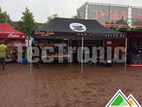 Bedrukte accordeontent voor Silver Lake.