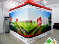 Volledig bedrukte vouwtent 3x3 voor POM West-Vlaanderen (100% West-Vlaams Smuldorp).