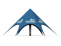 Starshade met opblaasbaar frame en gepersonaliseerd dakzeil