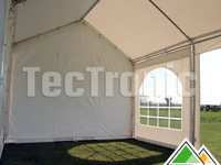 Professionele pvc partytent met grote, afgeronde ramen