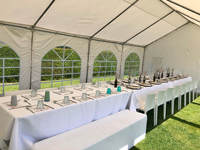 Professionele partytent 4x8 meter in wit pvc