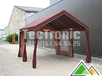 3x4 polyester feesttent met apart afneembare wanden