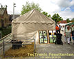 Professionele pvc partytent 4x8 in de kleur beige (hier geplaatst door Gemeente Ichtegem voor de 11de Eernegemse Geiten- en Schapenmarkt - juni 2013).