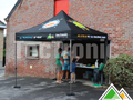 Solid 30 vouwtent met fullcolour bedrukking van het dakzeil voor en door TecTronic Feesttenten