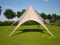 Professionele stertent van 10 m dia in polyester kleuren taupe of zwart