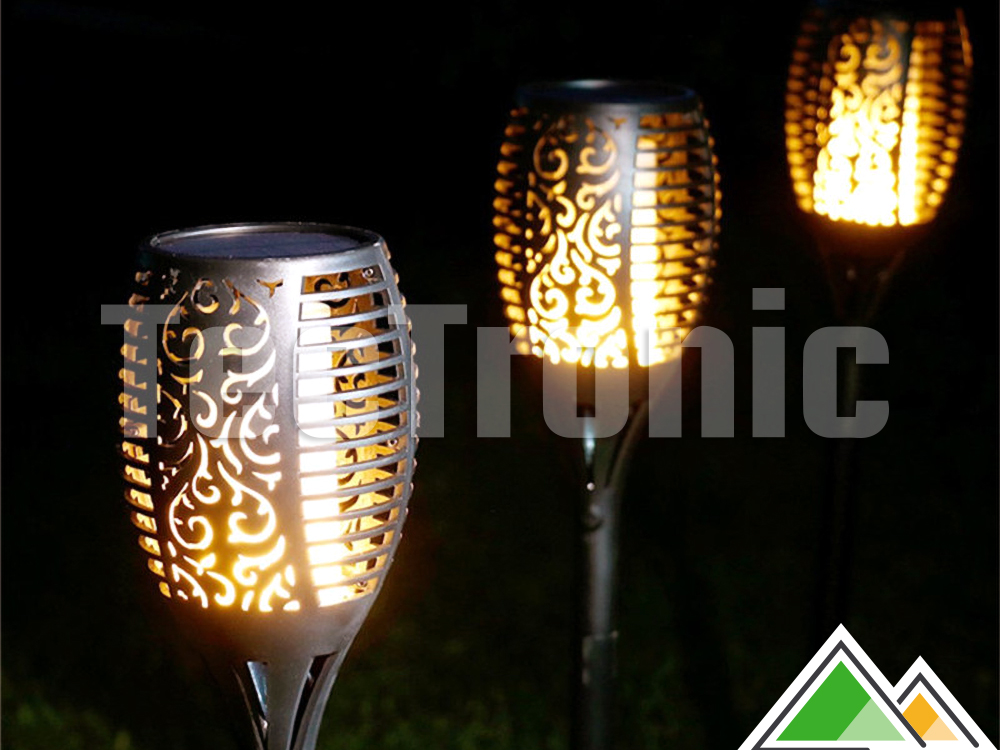 Helder op Briesje jungle Lichtfakkel LED | Zonne-energie | TecTronic Feesttenten