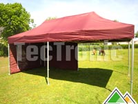Professionele opvouwbare tenten 3 x 6 meter in de kleuren wit, ecru of bordeaux