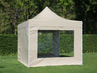 Vouwtent 3x3 met ruitje in de zijwand