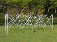 Scharniersysteem opvouwbare tent