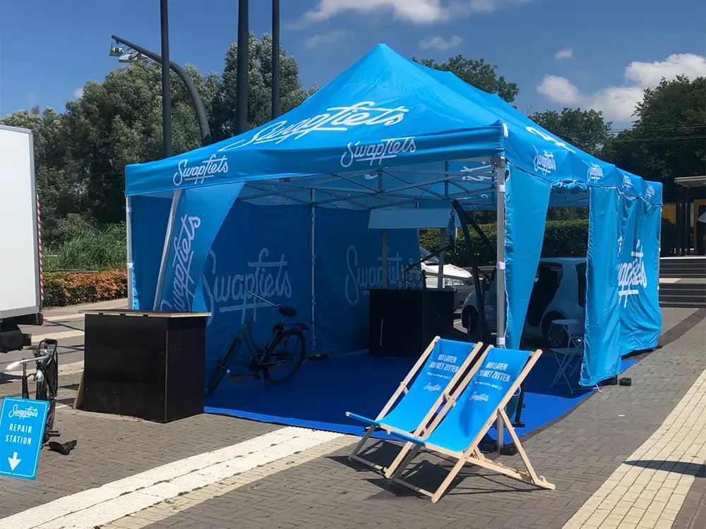 Swapfiets bedrukte vouwtent