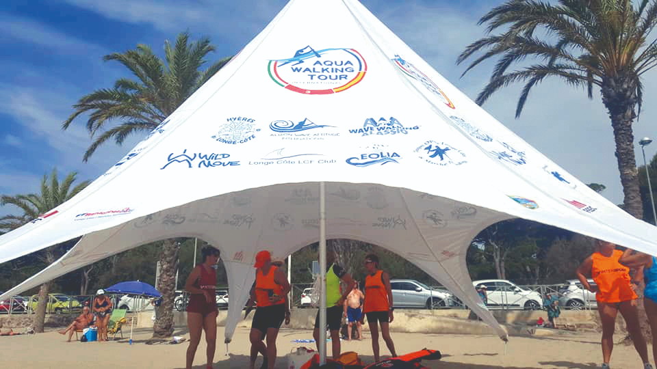 Aqua Walking Tour bedrukte stertent