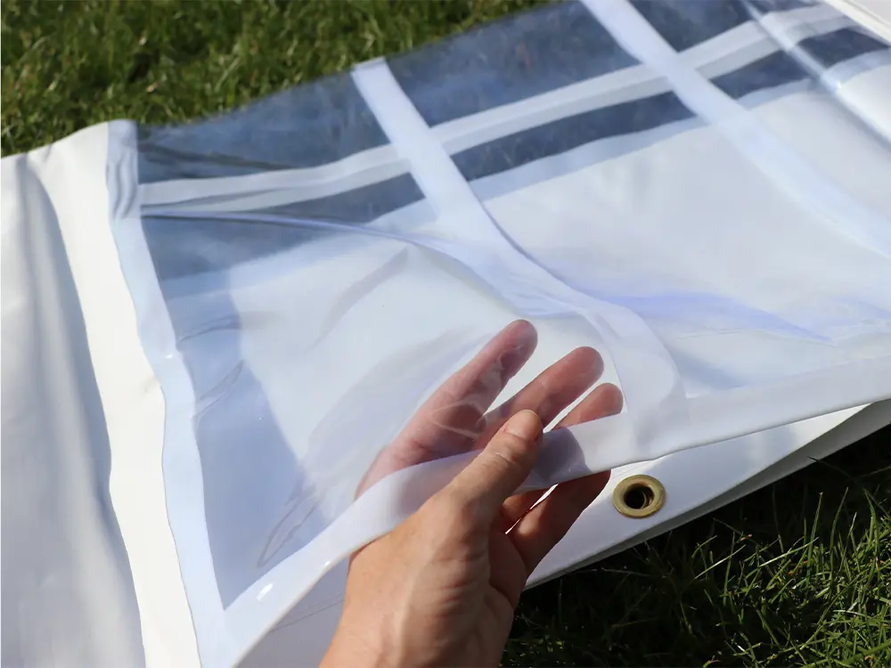 Doorschijnend pvc tentdoek van TecTronic Feesttenten