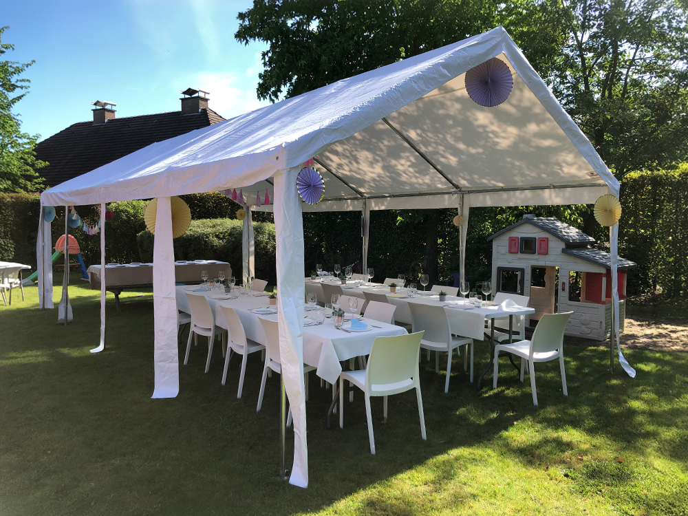 Partytent met rechte dakboord