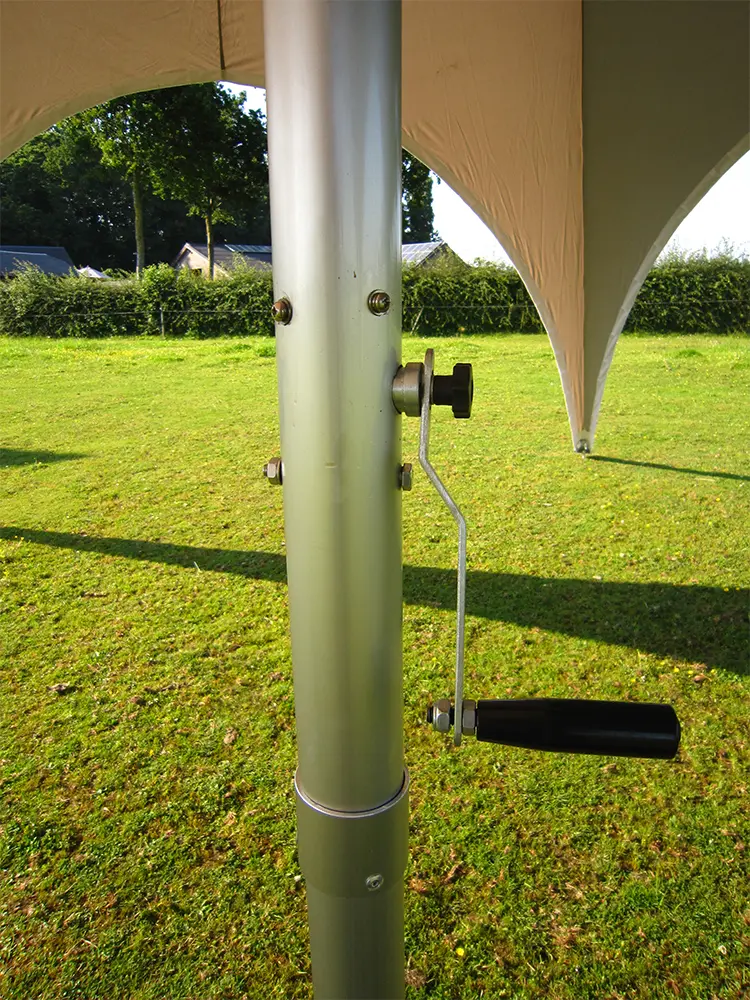 Robuuste aluminium mast met telescopisch systeem