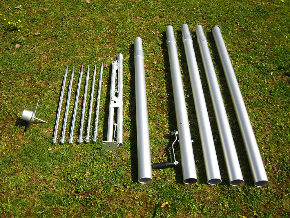 Onderdelen frame en verankering