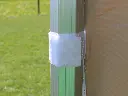 Vouwtent zijwand bevestiging met velcro aan het frame