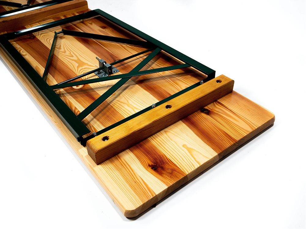 Groen inklapbaar frame van staal