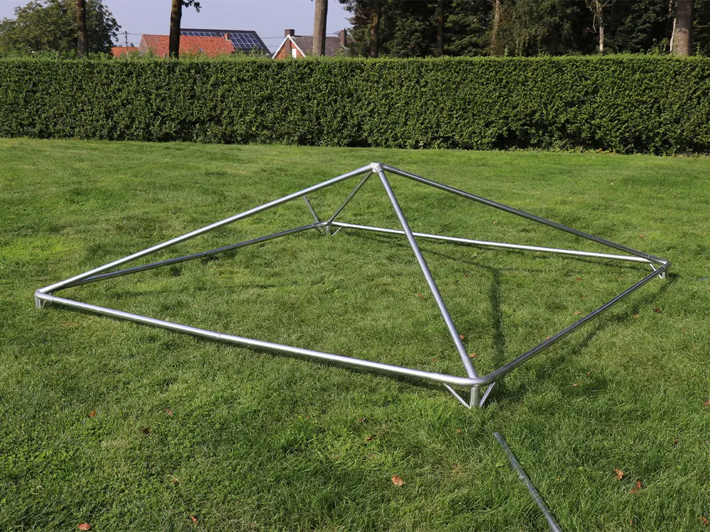 Stevig frame met 38 mm buizen