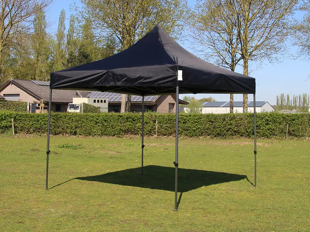 Zwarte budget vouwtent 3x3 zonder zijwanden