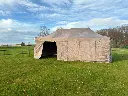 Vouwtent 4 x 8 m S50 taupe met alle zijwanden