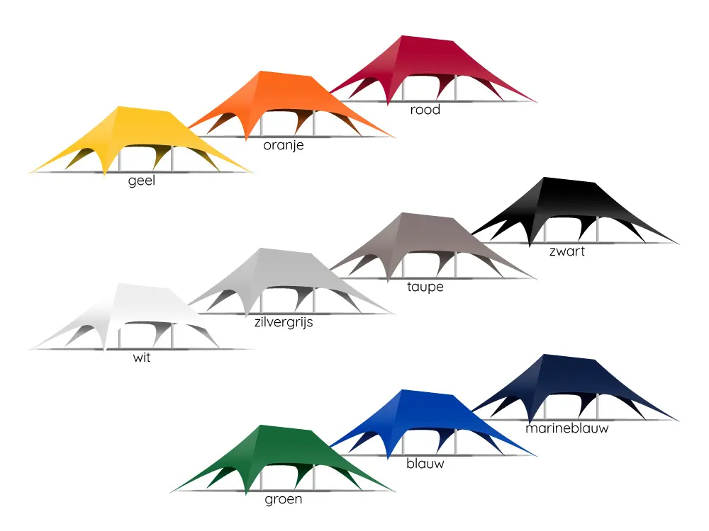 Stertent twin kleurenkaart