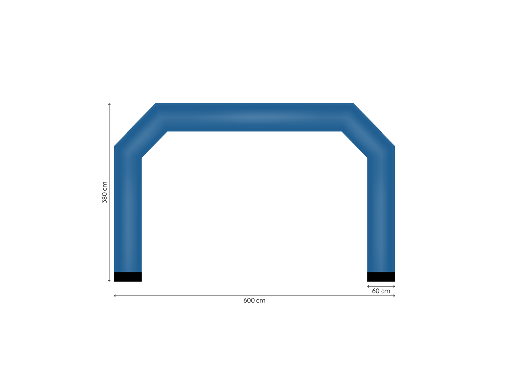 Inflatable arch Air Tight 6 x 3,8 x 0,6 m afmetingen