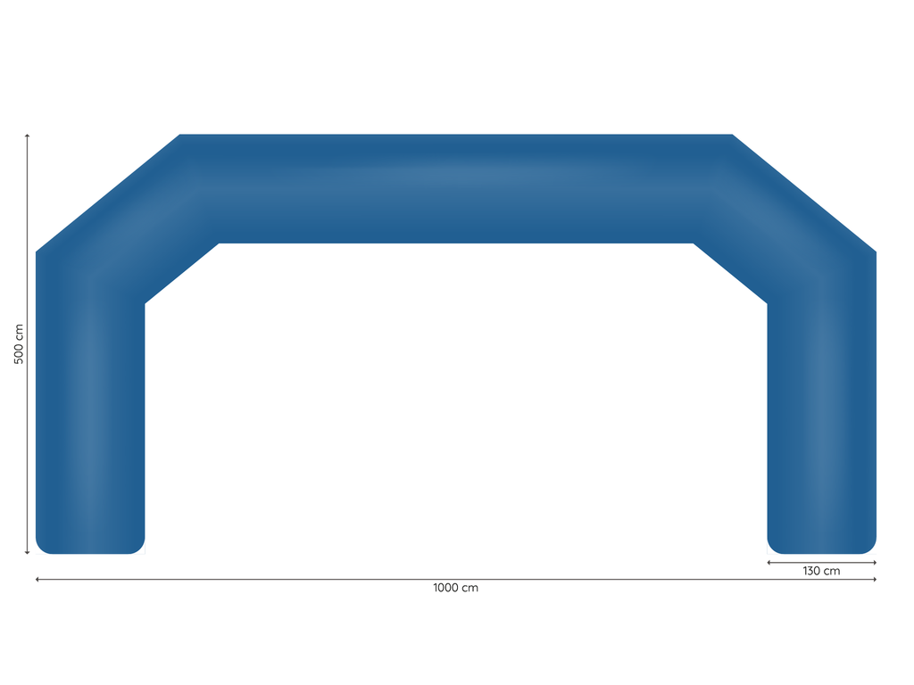 Opblaasboog met logo Constant Air 10 x 5 x 1,3 m afmetingen