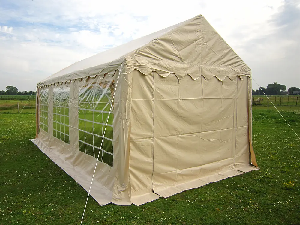 Partytent 6x3 pvc basic beige