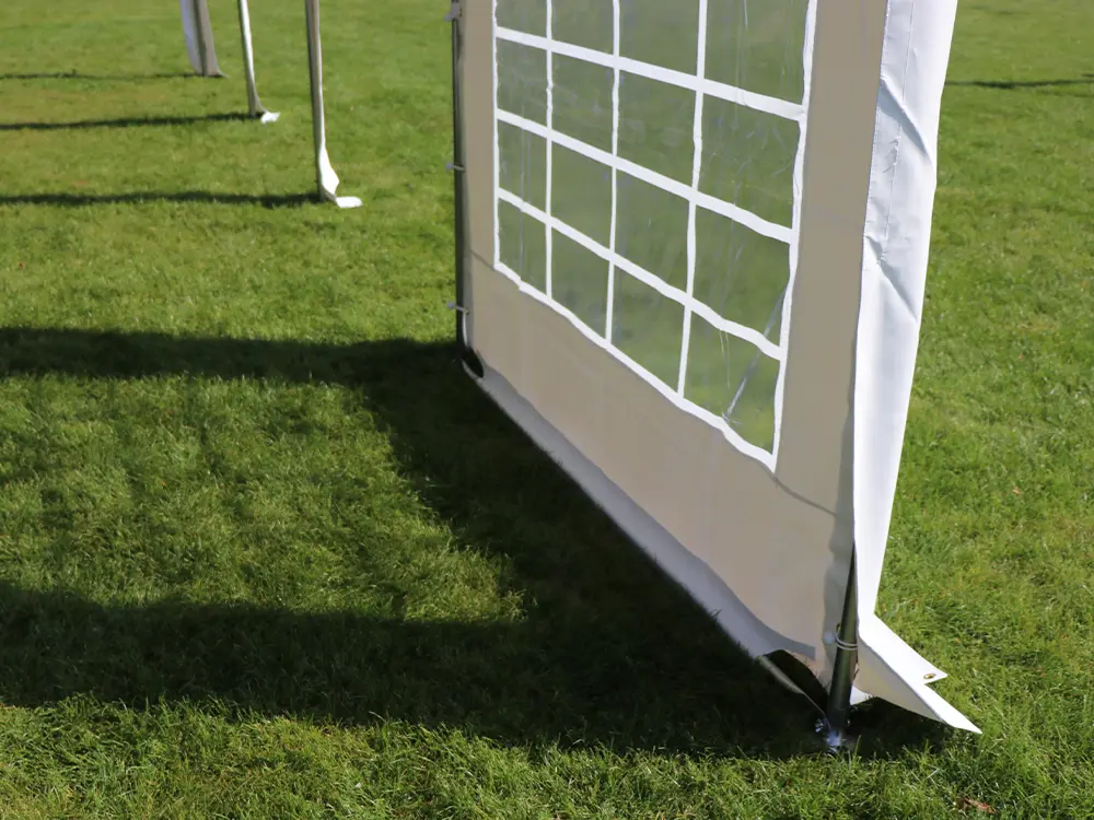 Zijwand raam met grondbuis