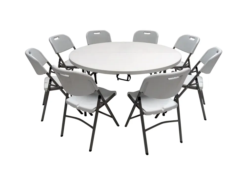 Ronde klaptafel 150 cm - kunststof