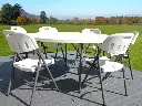 Ronde klaptafel 150 cm - kunststof