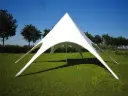 Tweedehands: stertent 12 m pvc wit