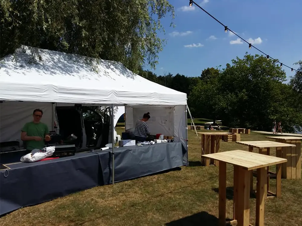 Tweedehands: vouwtent 3 x 6 m Solid 50 wit