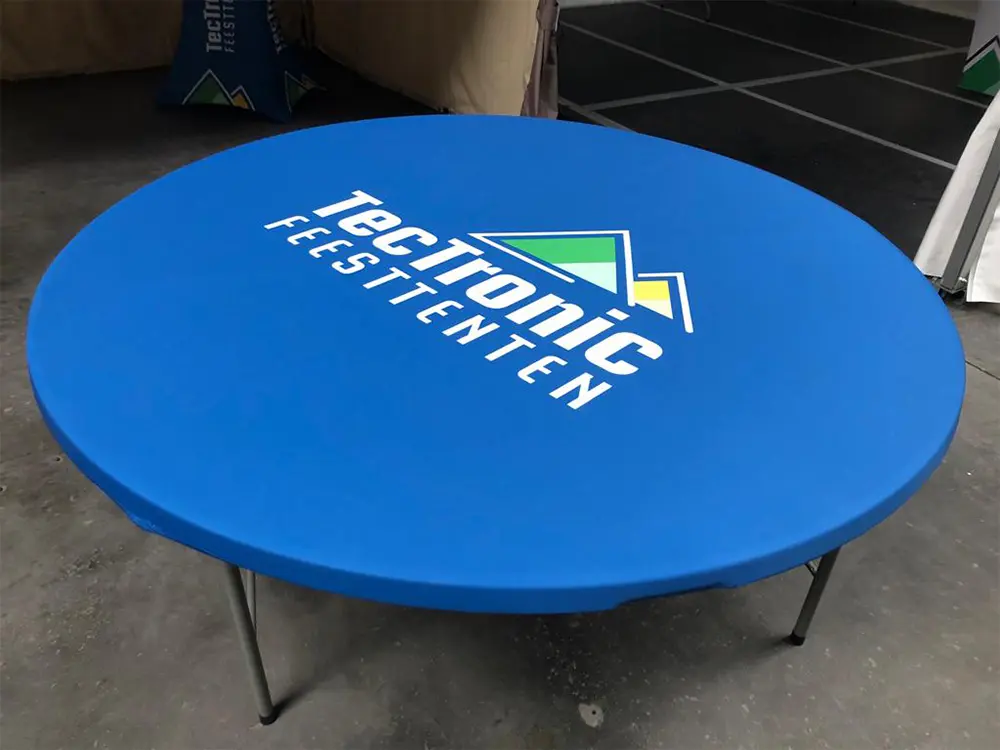 Bedrukte topcover ronde tafel
