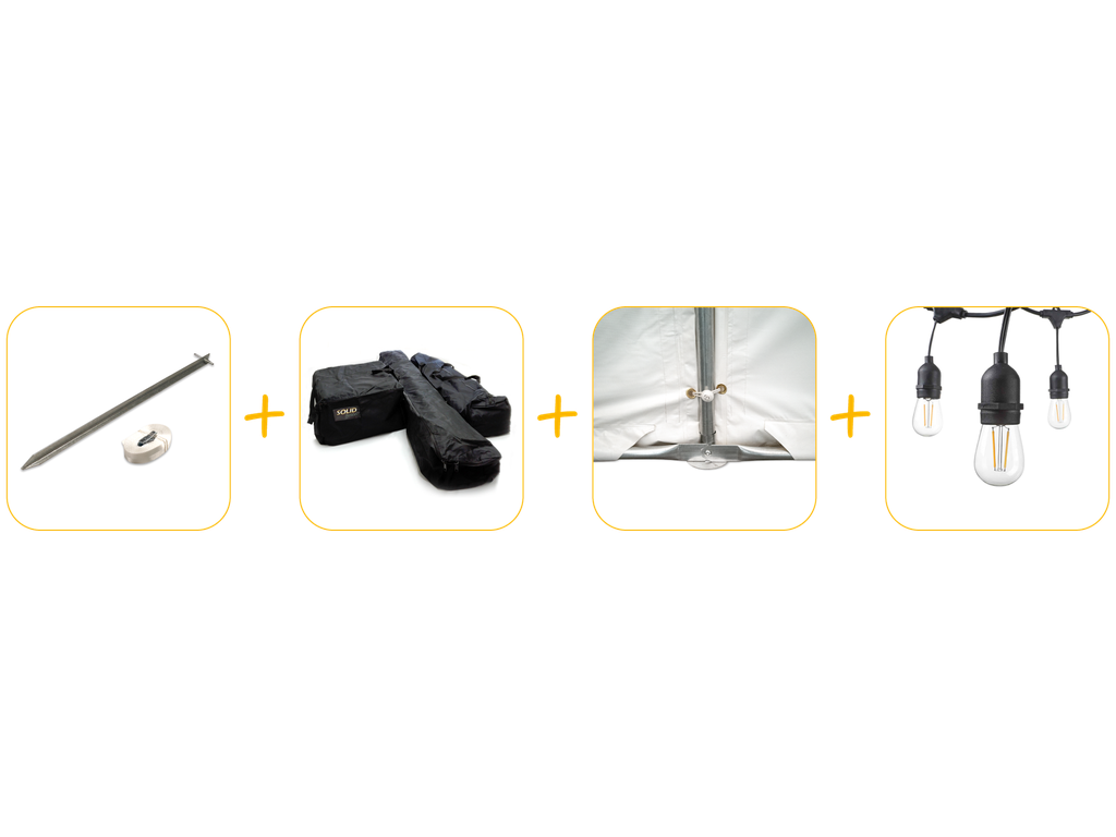 Voordeelpakket voor partytent 4 x 8 m pvc pro