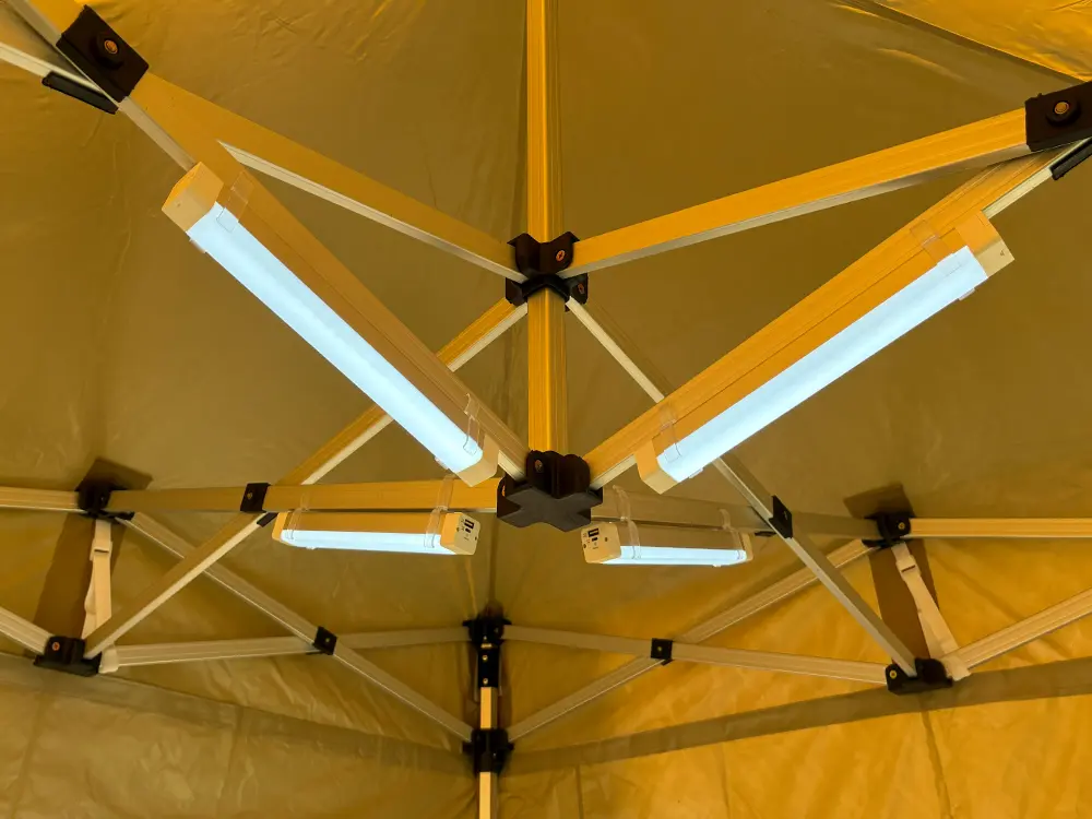 Vouwtent LED balken - oplaadbaar