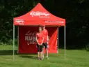 Bedrukte vouwtent