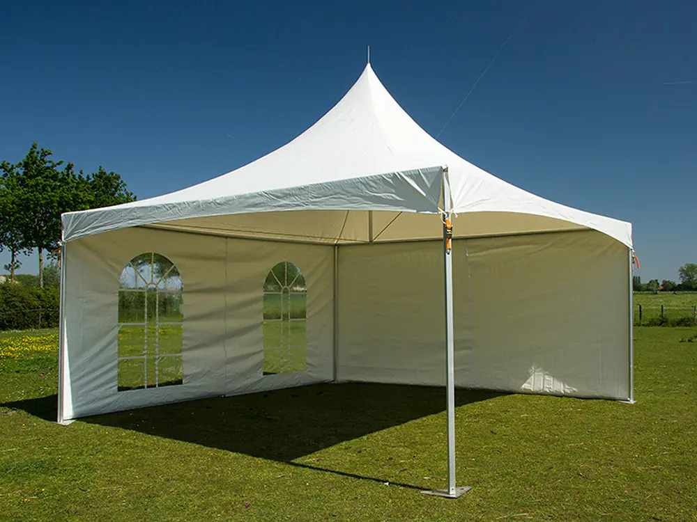 Pagodetent 6 x 6 m pvc pro: zijwandenpakket