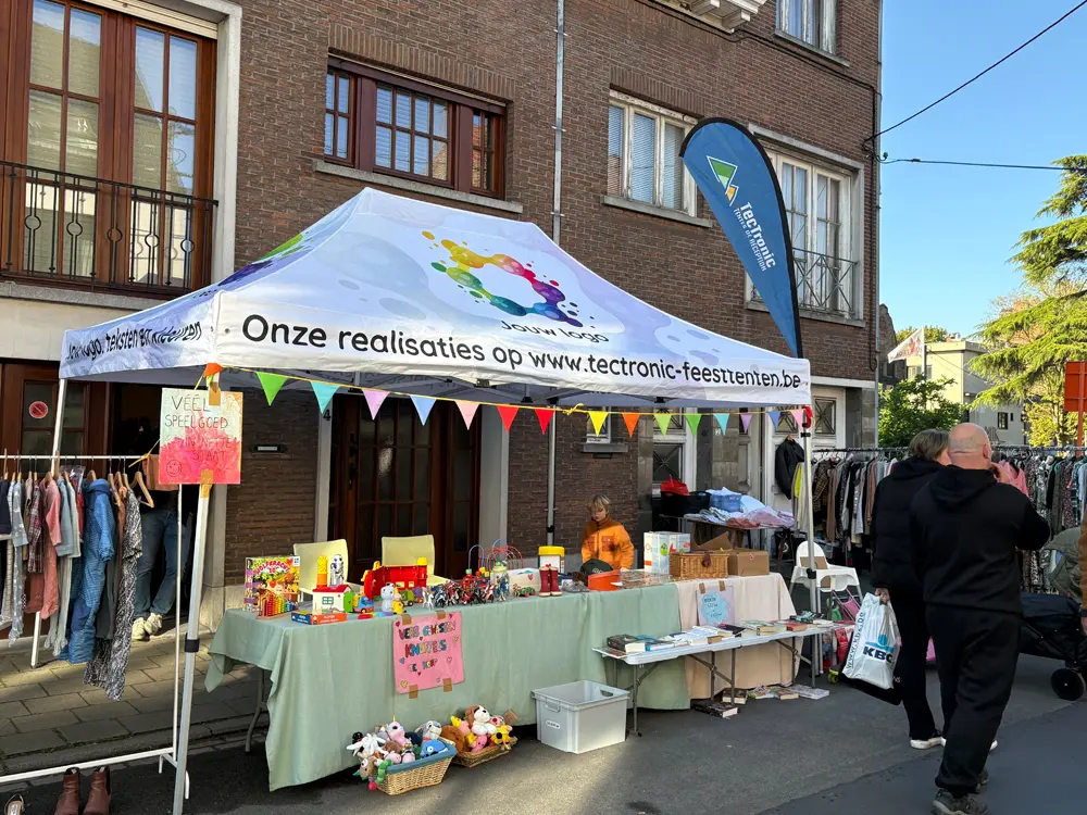 Beachflag voor vouwtent