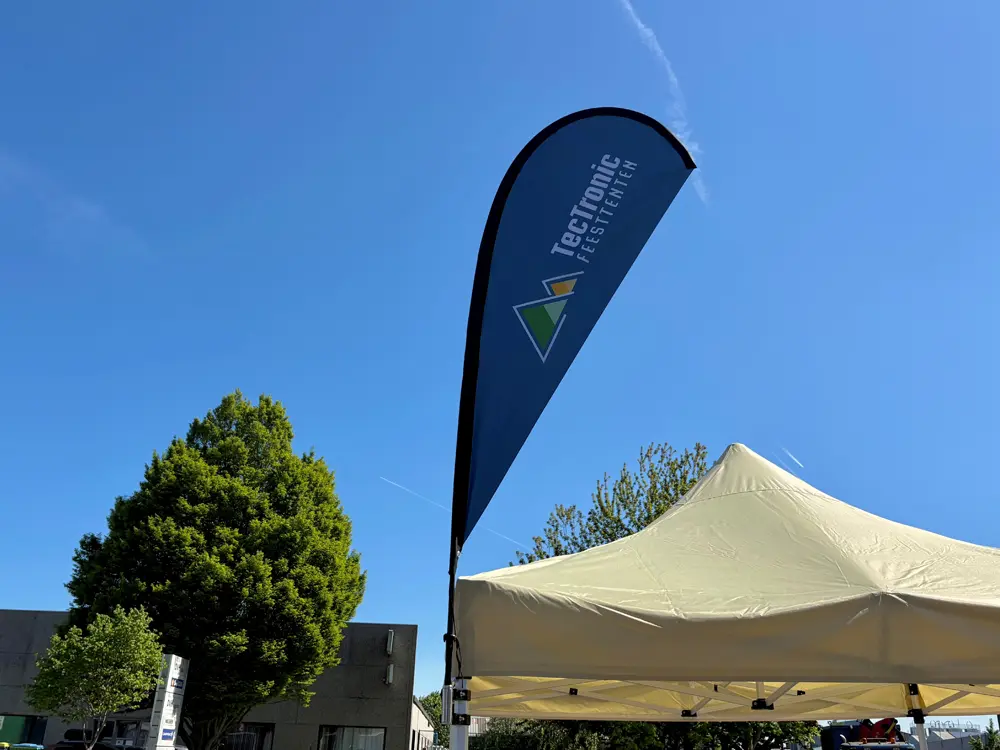 Beachflag voor vouwtent