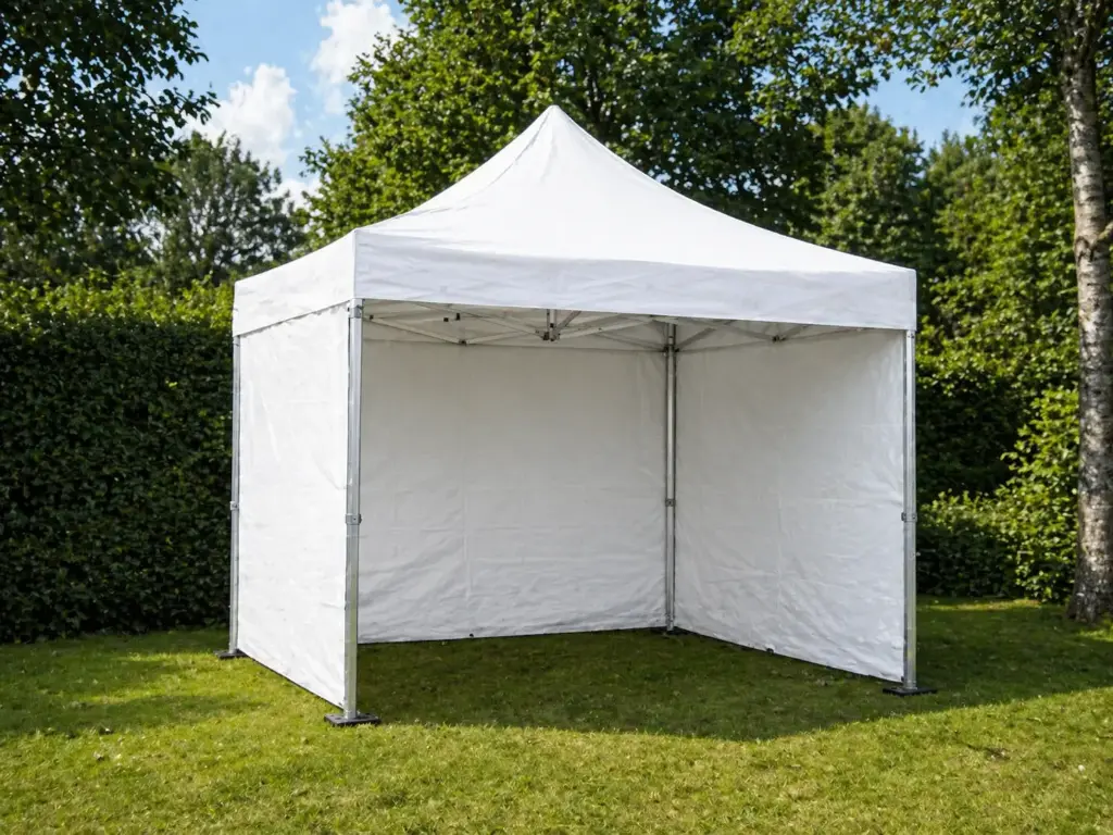 Einde reeks: vouwtent 3 x 3 m Solid 50 pvc wit