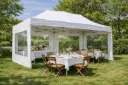 Einde reeks: vouwtent 3 x 6 m Solid 50 pvc wit