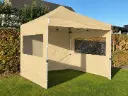 Einde reeks: vouwtent 3 x 3 m Solid 40 ecru