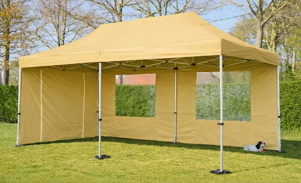Tweedehands: vouwtent 3 x 6 m Solid 30 ecru
