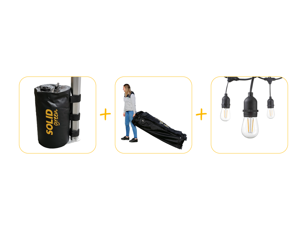 Voordeelpakket voor vouwtent 2 x 2 - 3 x 3 m Solid 30