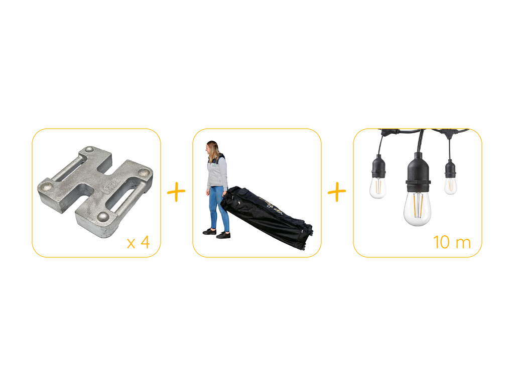 Voordeelpakket voor vouwtent 3 x 4,5 m Solid 50