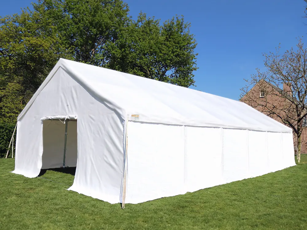 Opslagtent 6 x 12 m HQ wit (3 m doorloophoogte)