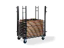 Transportkar voor houten klaptafels