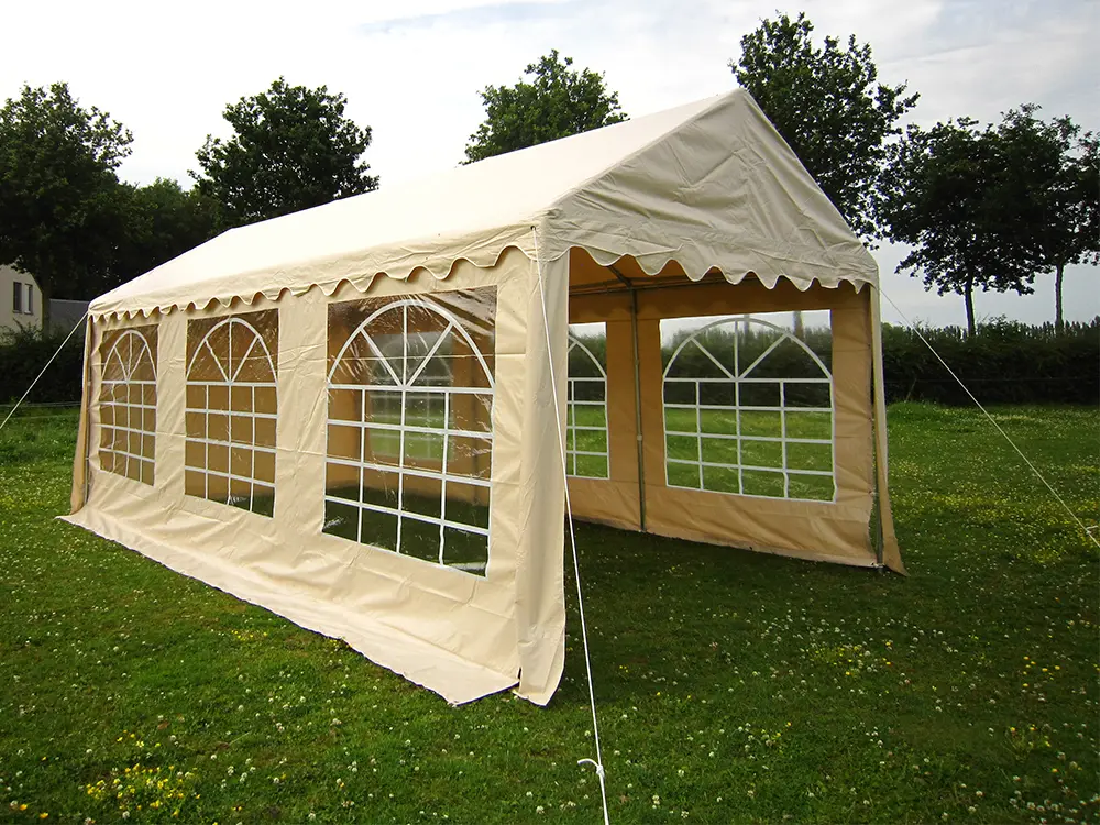 Partytent 3 x 6 m pvc basic  (Wit)