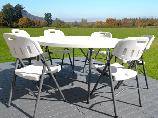 Ronde klaptafel 150 cm - kunststof